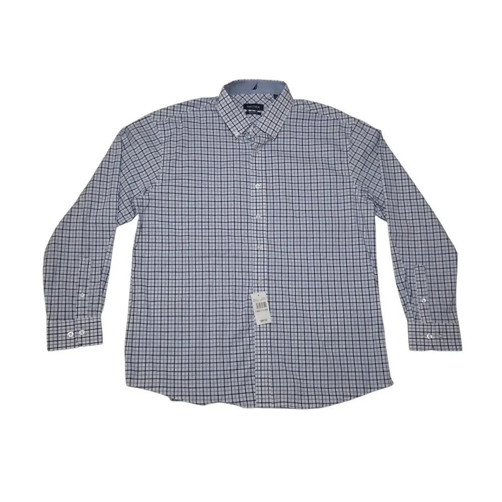 Nautica Men's XL Shirt NEW WITH TAGS Button Up Long Sleeve Regular Fit - Picture 1 of 9